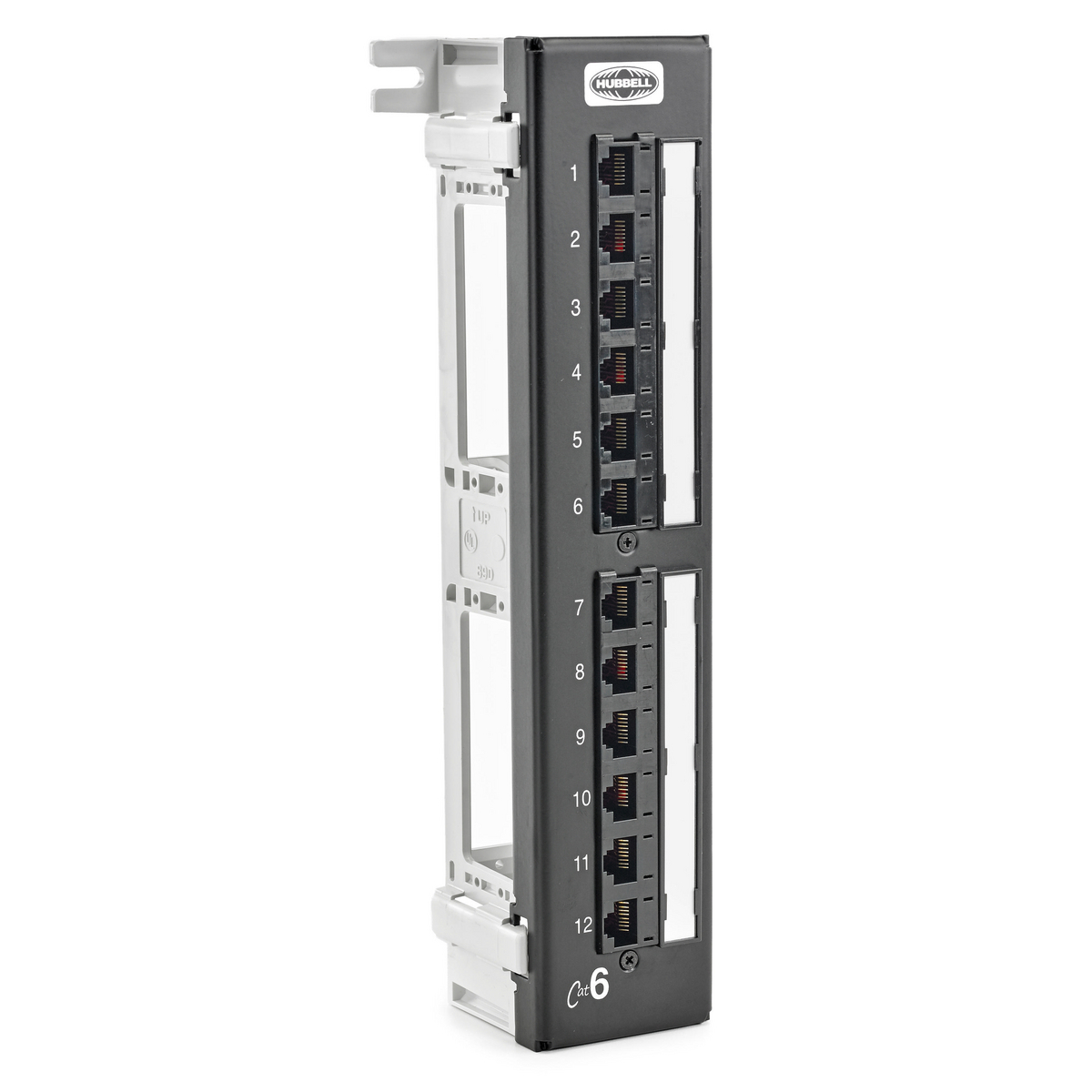 HP612 1U Universal Wiring A/B Patch Panel, 12 Ports, Cat 6, Steel