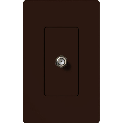 CA-CJ-BR Claro Coaxial Cable Jack, F-Style, 75 Ohm Cable, Brown