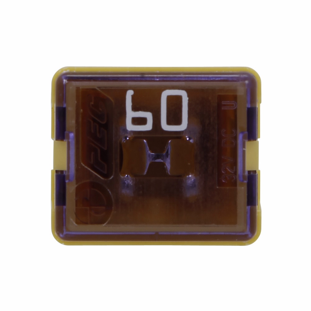 FMX-60 Non-Illuminating Slow Blow Time Delay Female Automotive Fuse, 60 A, 32 V DC, 1 kAIC Interrupt, Cartridge Body
