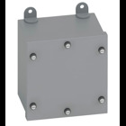 Type 3/3R junction boxes, 6" height, 4" length, 4" width, NEMA 3 and 12, Screw cover, WPSC enclosure, Surface mounted, Small single door, External mounting feet, Carbon steel, Oil-resistant gasket, gasketed screws