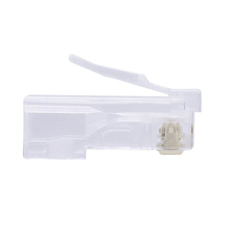 106153J Platinum Tools Standard Modular Plug Connector, RJ45 (8P8C) Connector, Round/Solid Cable, Cat 5E, 8 Contacts