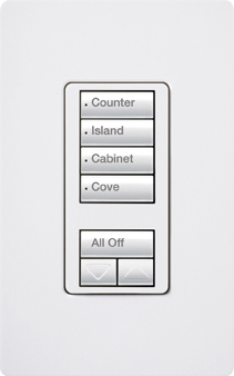 RRD-W4S-MN seeTouch LED+ Wall Keypad for RA3 Systems, 4 Scene with Raise/Lower, Neutral Required, 120V, Midnight