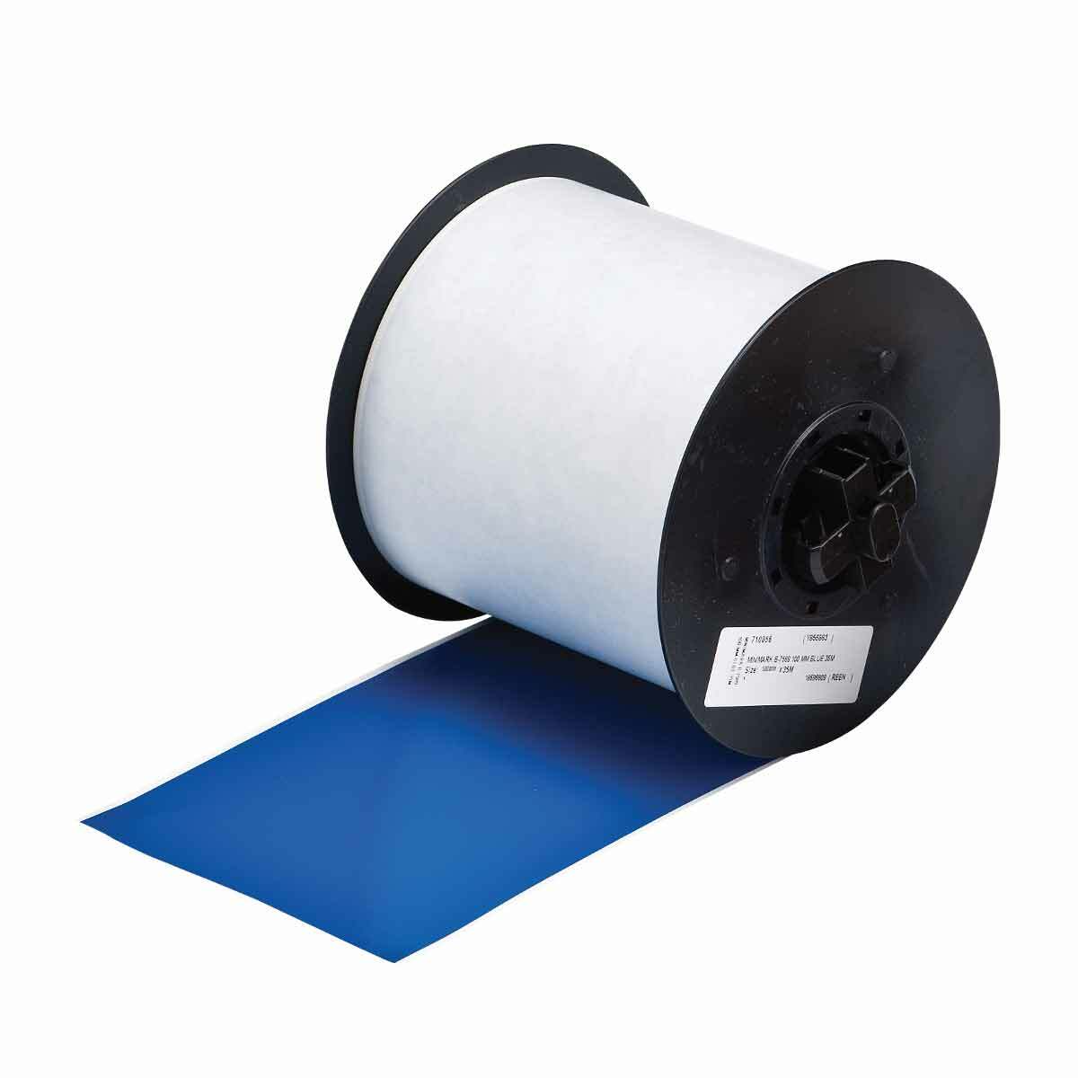 120865 MiniMark Printer Label, 110 ft L x 4 in W, Blue, B-7569 Vinyl