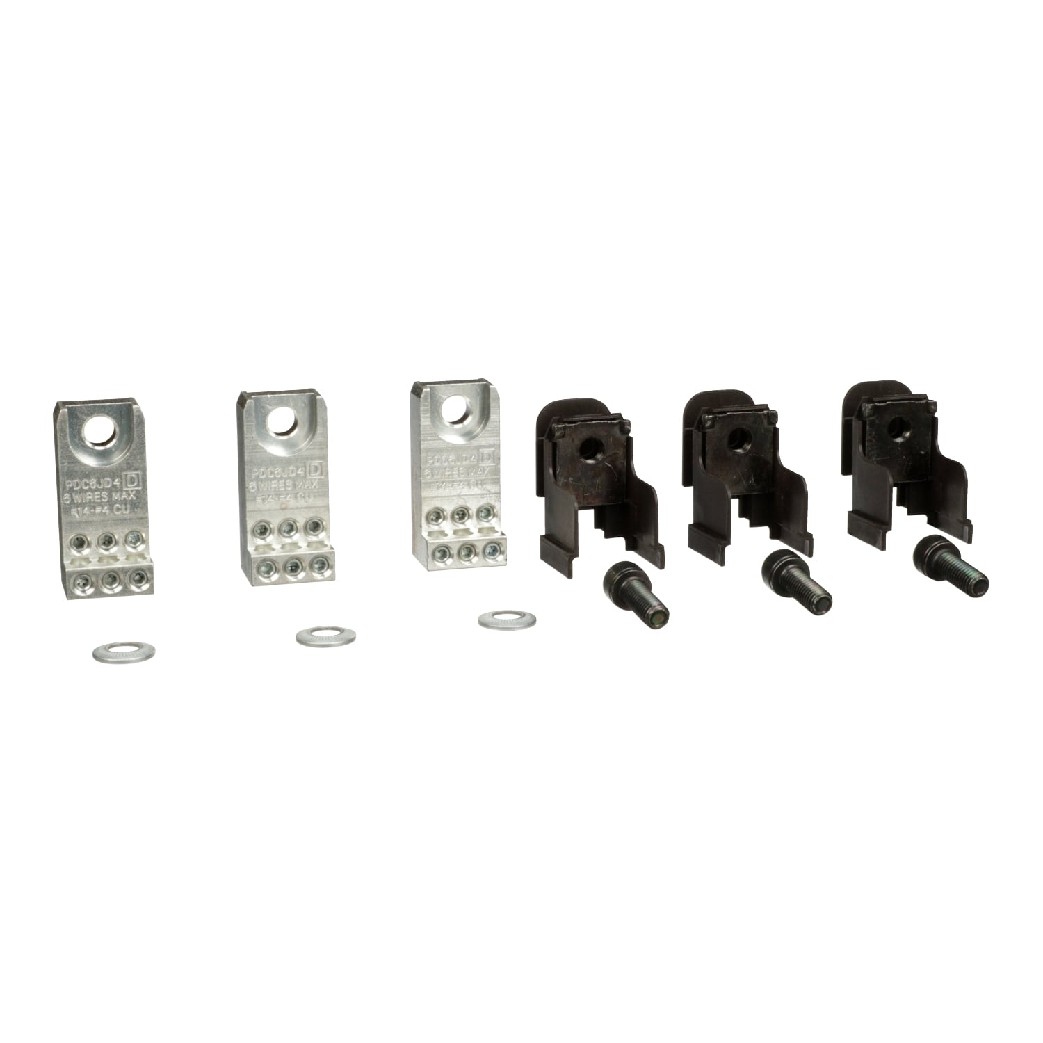 PDC6JD4 PowerPact MasterPact 3-Piece Power Distribution Connector Kit, For Use With JD, JG, JJ, JL Frame Molded Case Circuit Breaker