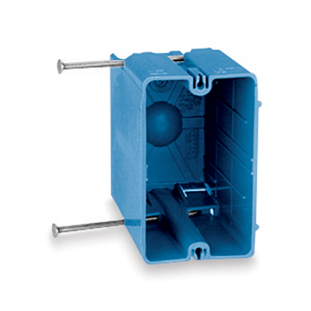 RN-23-FS Carlon New Work Non-Metallic Outlet Box, PVC, 22.5 cu-in Capacity, 1 Gangs