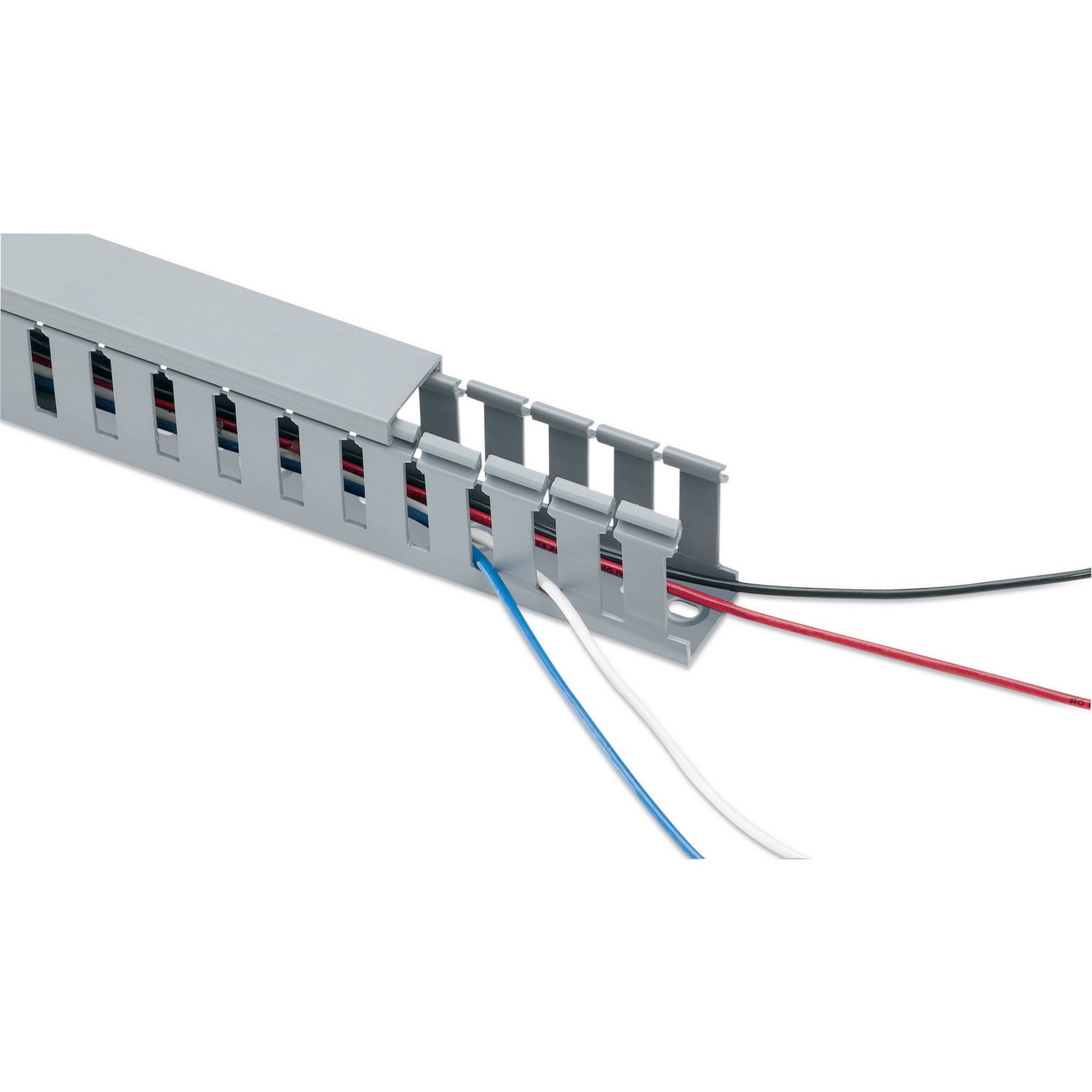 TY75X2WPW6 Ty-Duct Slotted Wall Wiring Duct, Wide Slot, 0.94 in W x 2.1 in D, PVC
