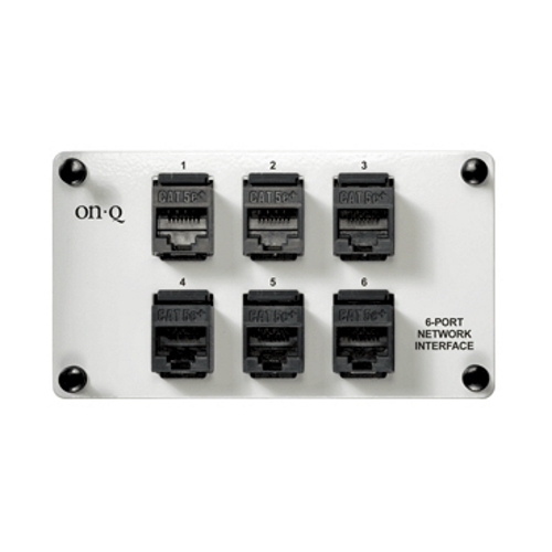 AC1000 4-Pair Rectangular Network Interface Module, Cat 5e RJ45 Interface, 6 Ports, 1.5 A
