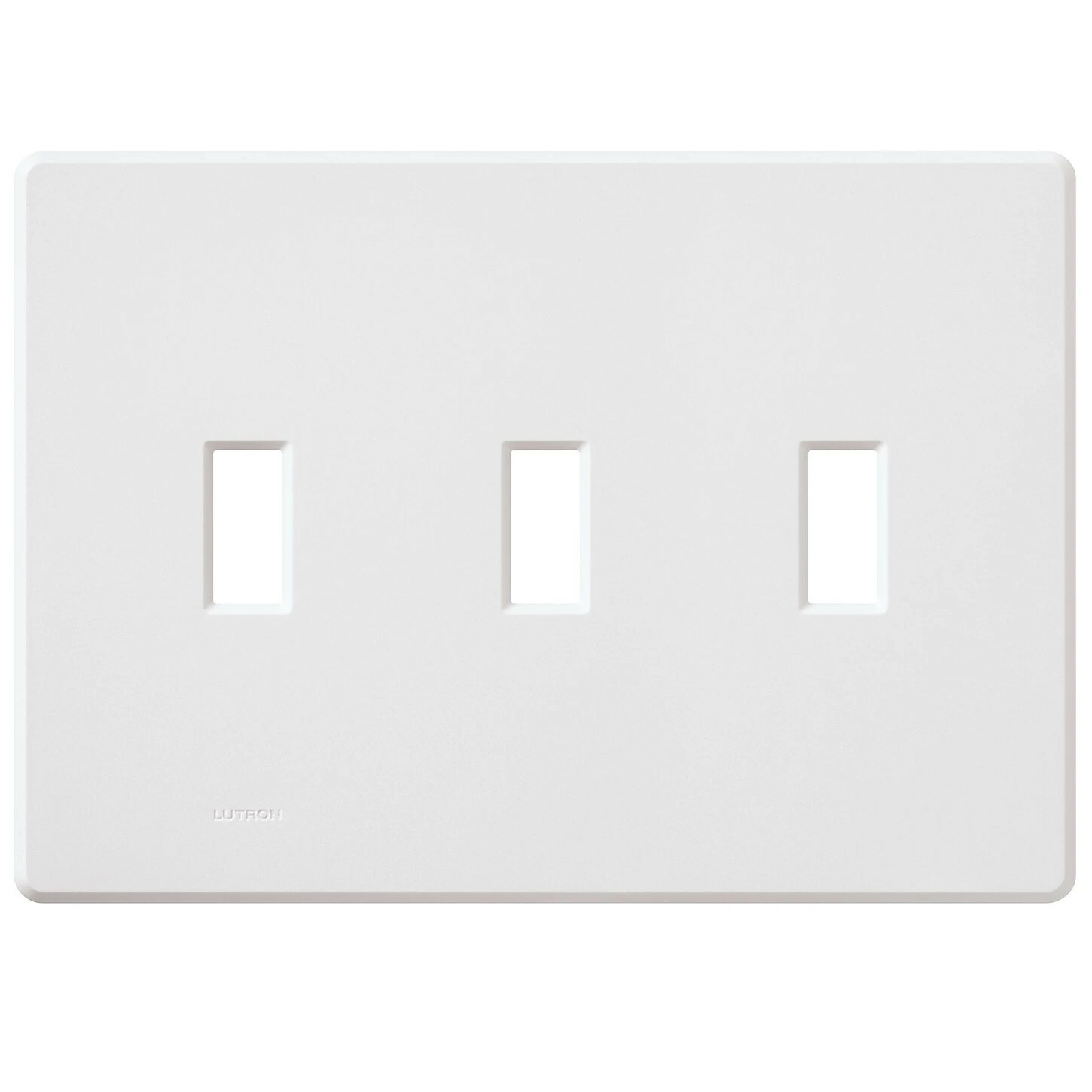 FG-3-WH Fassada Wall Plate for Traditional Style Dimmers or Switches, 3 Gang, Matte, White