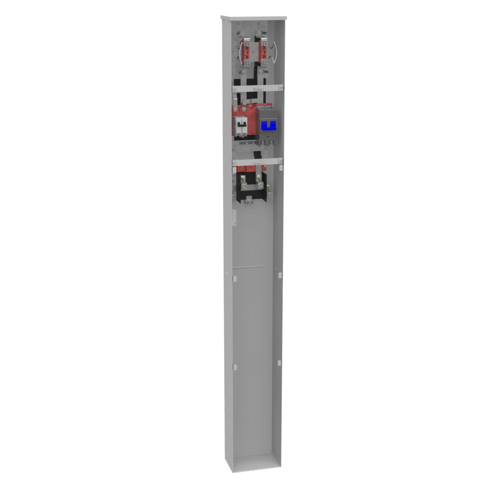 NU8980-O-SF100-KK 4 Term, Ringless, PlainTop, Horn Bypass, 1-100 Amp, Main Breaker Single Pedestal Direct Bury, Small Frame Breaker