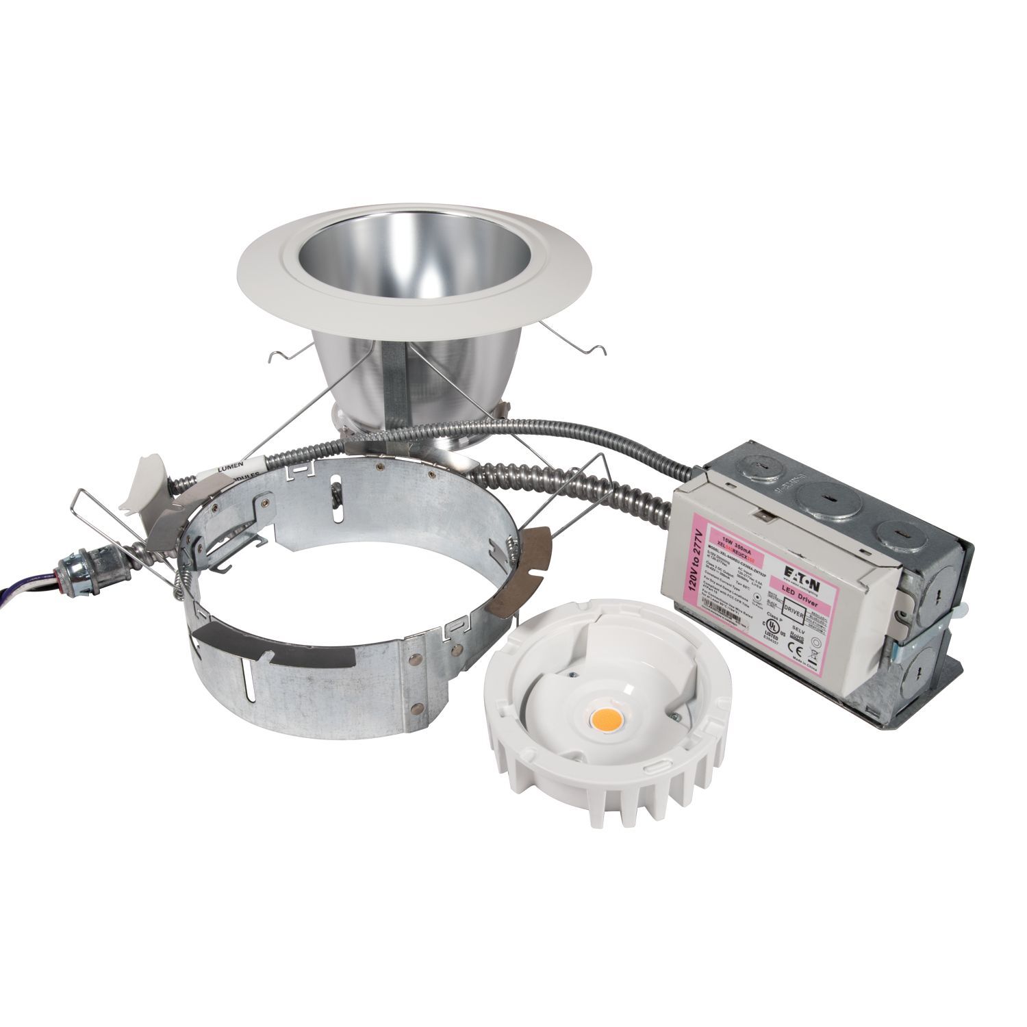62RMDC Halo Commericial 55 deg Beam Angle Medium Distribution Retrofit Reflector, Conical Shape, 6 in, Recessed Mounting, Aluminum