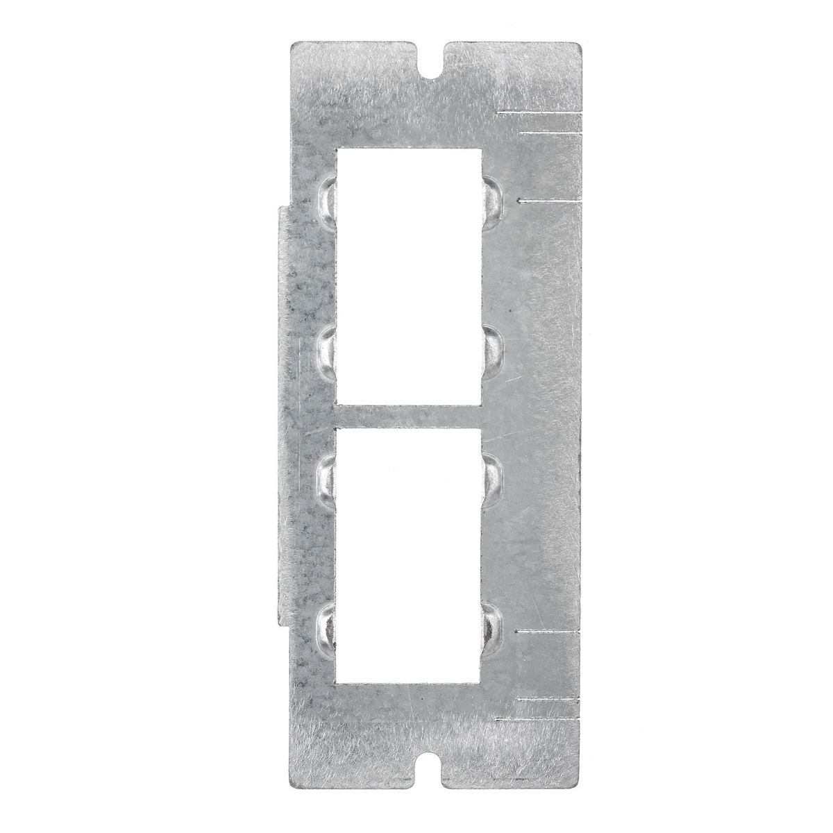 FBMP2IM Mounting Plate With (2) 1 Unit Hubbell iStation Opening, 2/4/6 Gangs, Galvanized Stamped Steel