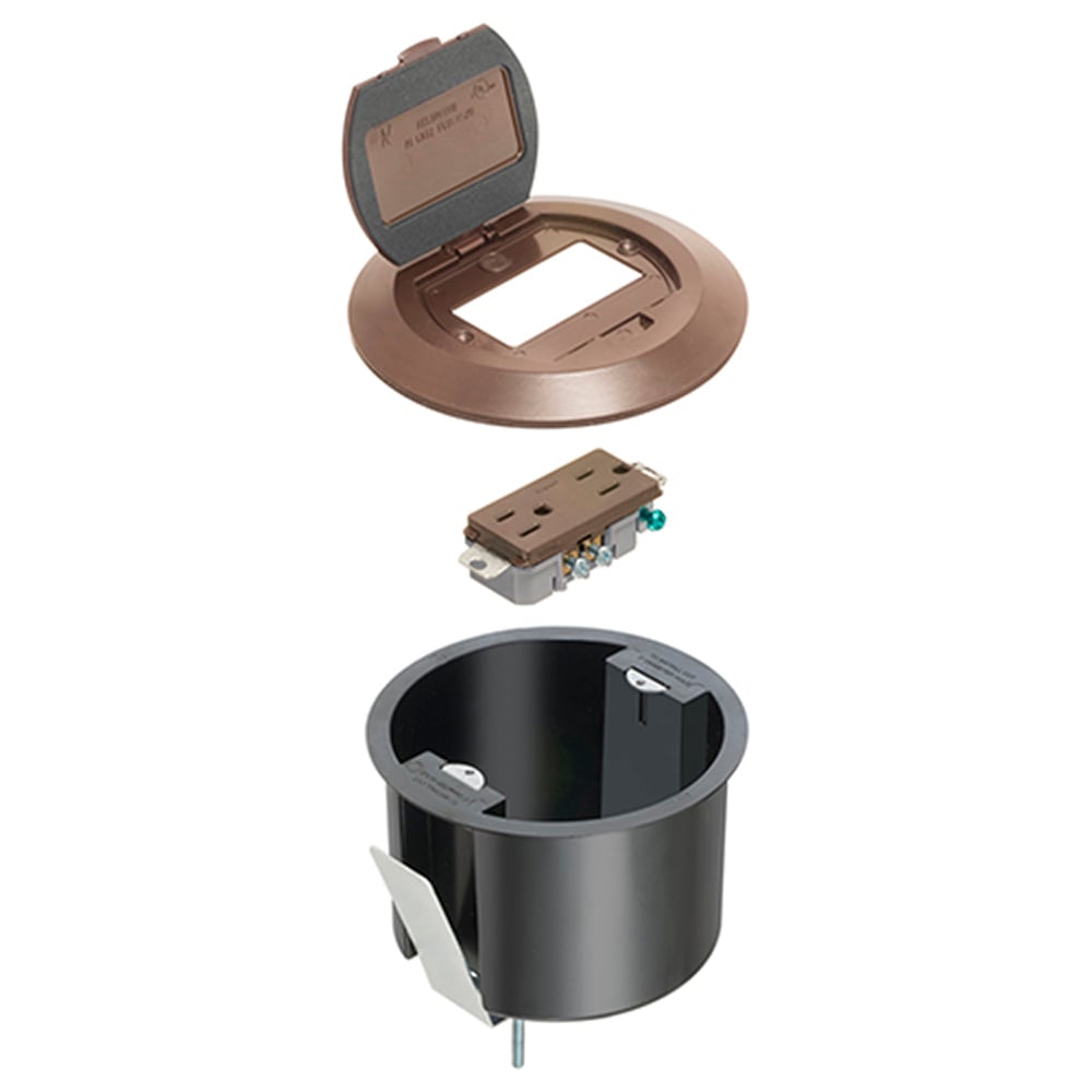 FLBR6500BR 1-Piece Floor Box Kit, Plastic/Steel
