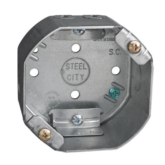 54171-CFB Steel City Drawn Style Ceiling Fan Box, Steel, 22.5 cu-in Capacity, 1 Outlets, 3 Knockouts, 2-1/8 in D