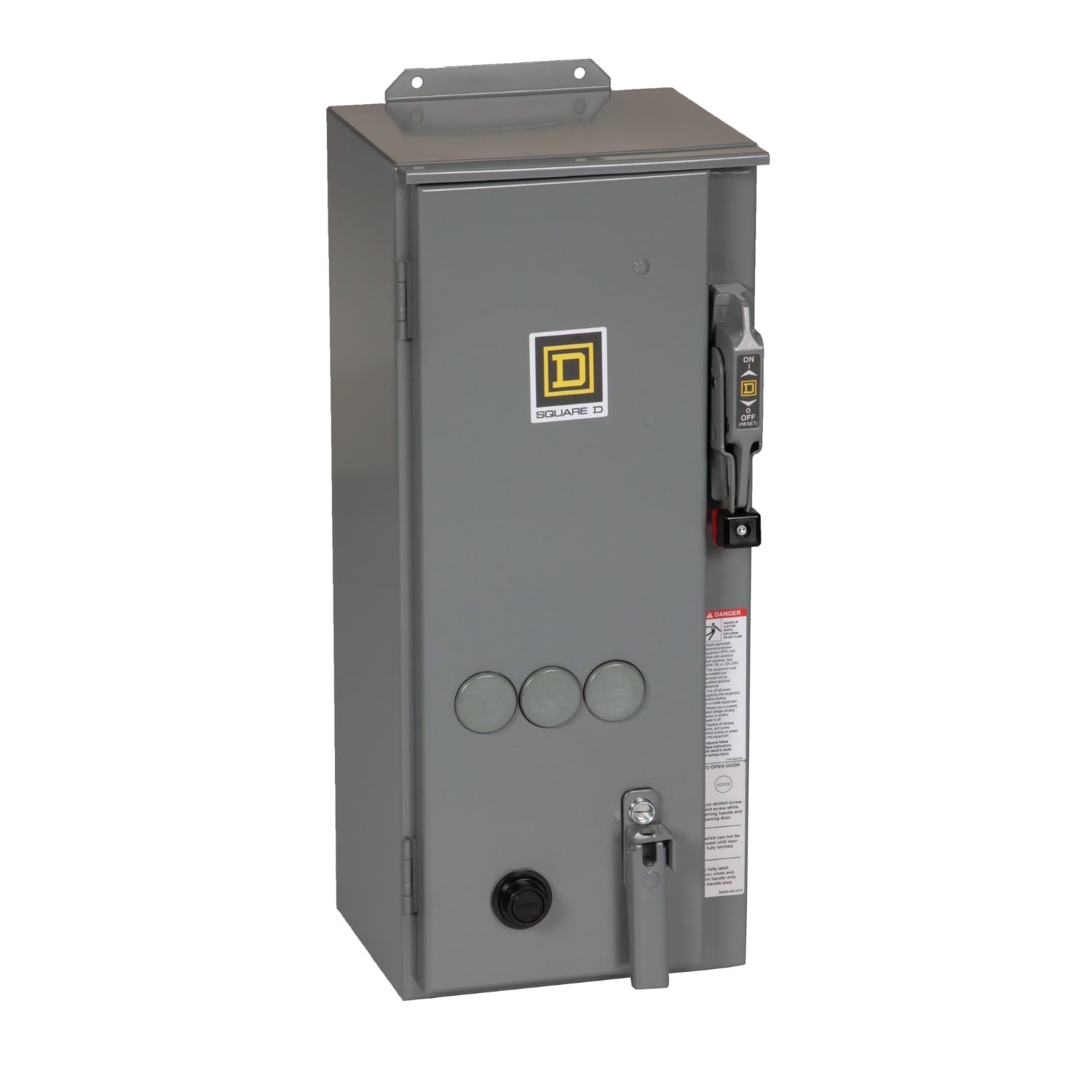 8539SBA13V02S Type S Full Voltage Size 0 NEMA Combination Magnetic Starter With 20 A Thermal Magnetic Circuit Breaker, 110/120 VAC V Coil, Non-Reversing Action, 3 Poles, NEMA 12 Enclosure