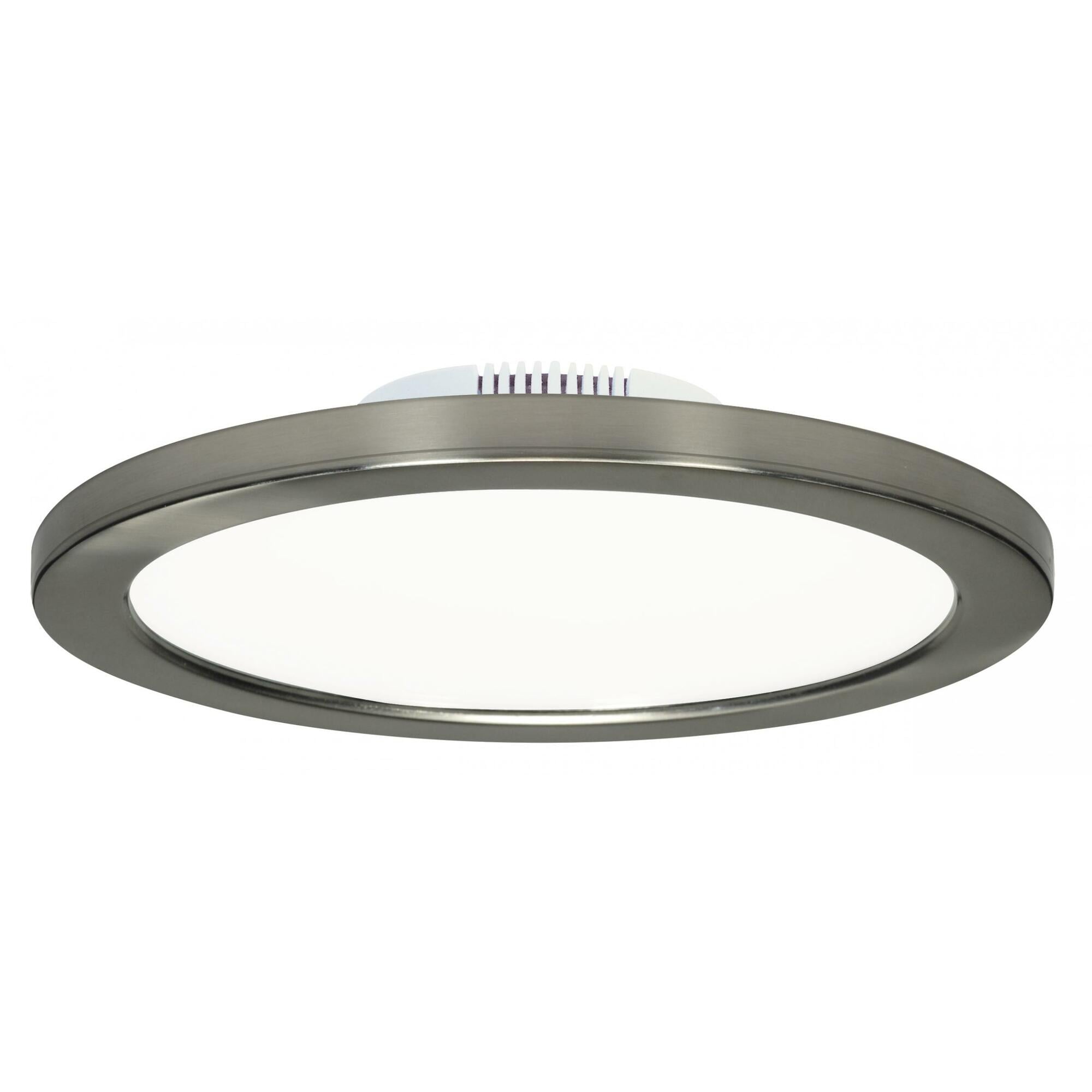 S9883 Blink Slim LED Flush Mount Fixture, 12 W Fixture, 120/277 V AC, Brushed Nickel Housing