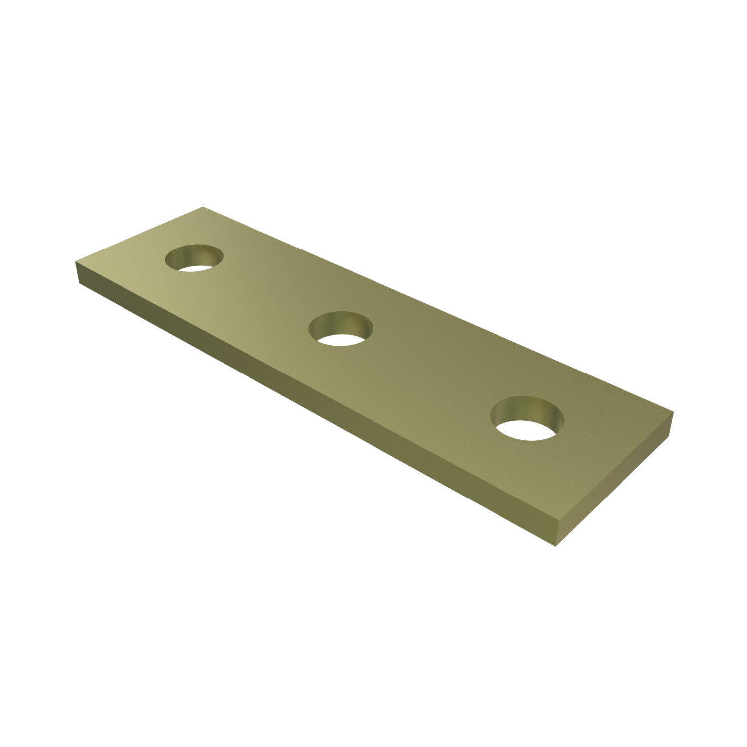 P1066-ZD Channel Flat Plate Fitting, 3 Holes, 5-3/8 in L x 1-5/8 in W x 1/4 in THK, HRPO Steel