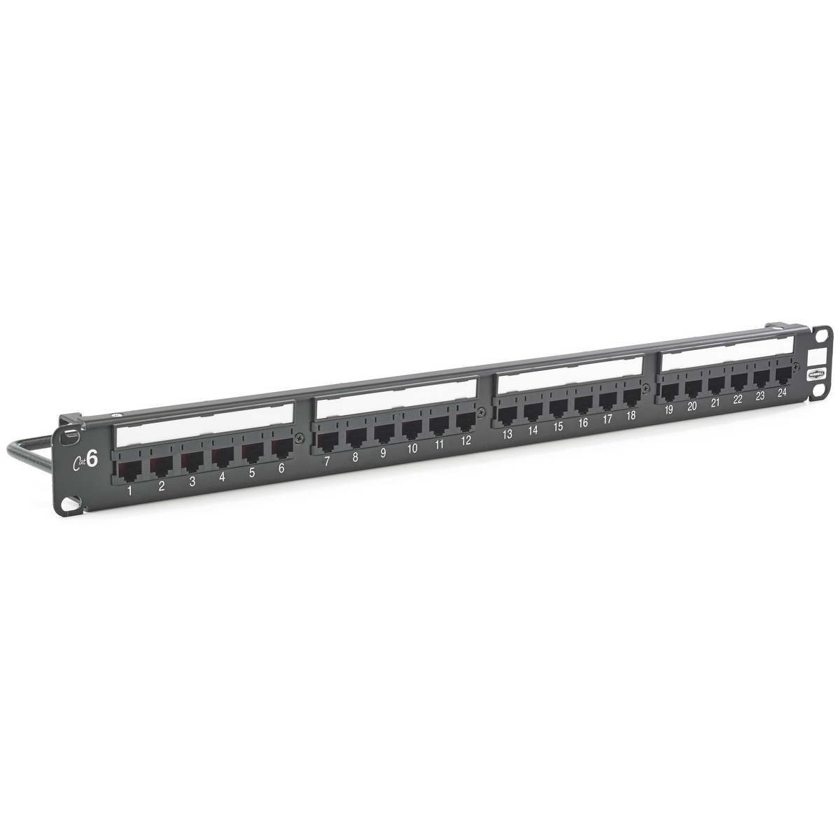 HP624 1RU Flat Standard Universal Patch Panel, 24 Ports, Cat 6, Steel