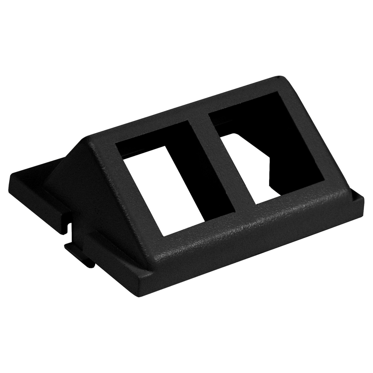 IM2KA15BK 1.5-Unit Angled Horizontal Unloaded A/V Module, 2 Gangs, 2 Ports, Keystone Module, Snap-Fit Mount, ABS