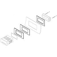 PMK80000 Panel Mount Adapter Kit, For Use With PAX Meter to Gemini Cut-Out, Steel, Black Oxide
