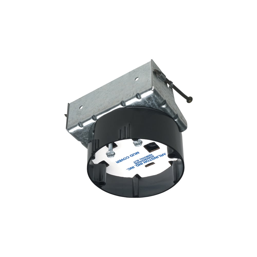 FB417S Fan/Fixture Mounting Box With Knockout, Plastic/Steel, 20 cu-in Capacity, 4.25 in L x 4.25 in W x 2.906 in H