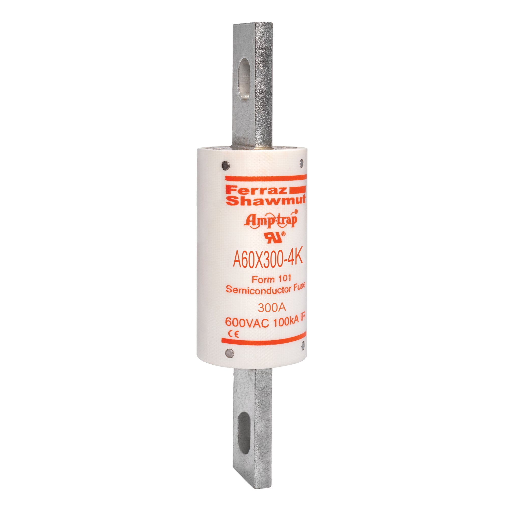 A60X300-4K Amp-Trap High Speed North American Style Semiconductor Fuse, 300 A, 600 V AC, 100 kA Interrupt, Class: Form 101, Cylindrical/Round Body