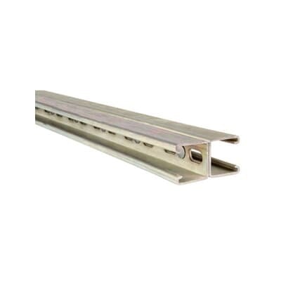 A1202HS 20EG Half Slotted Combination Strut Channel, Back-to-Back, 20 ft x 1-5/8 inch x 1-5/8 inch, Electro-galvanized Steel, 12 Gauge