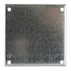 Square Box Surface Cover, 5.0 Cubic Inches, 4 Inch Square, 1/2 Inch Raised, Galvanized Steel, Surface Blank