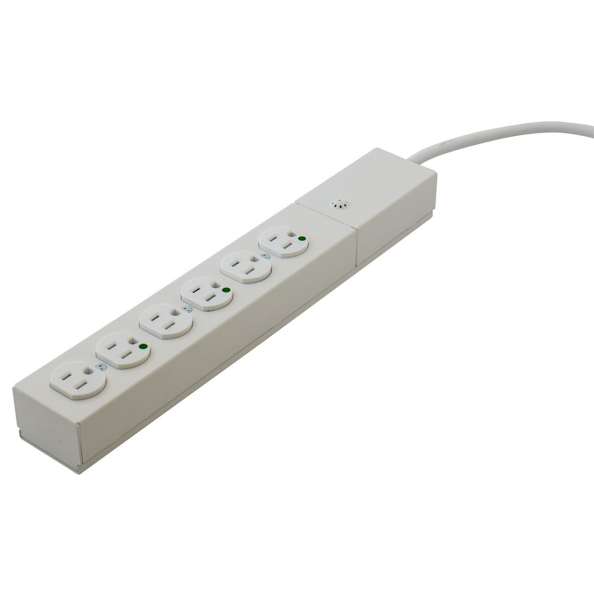 HBL6HG15 1-Phase 2-Pole 3-Wire Grounding Heavy Duty Standard Surge Protection Strip With Tamper Resistant Receptacle, 125 V, 15 A, 6 Outlets, 15 ft L Cord, Surface Mount