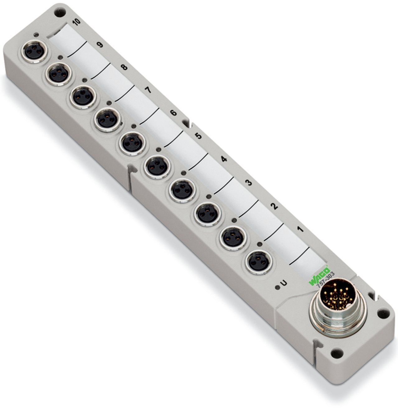 757-303 Sensor/Actuator box, 10 to 30 V DC, 3 Poles, Fastened Mounting