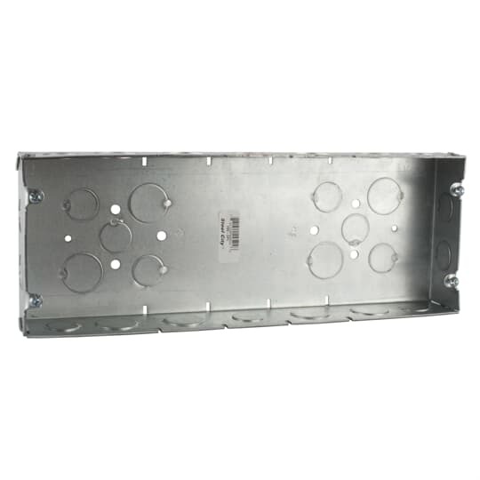 705-SPL Steel City Drawn Style Gang Box, Steel, 94.3 cu-in Capacity, 5 Outlets, 26 Knockouts