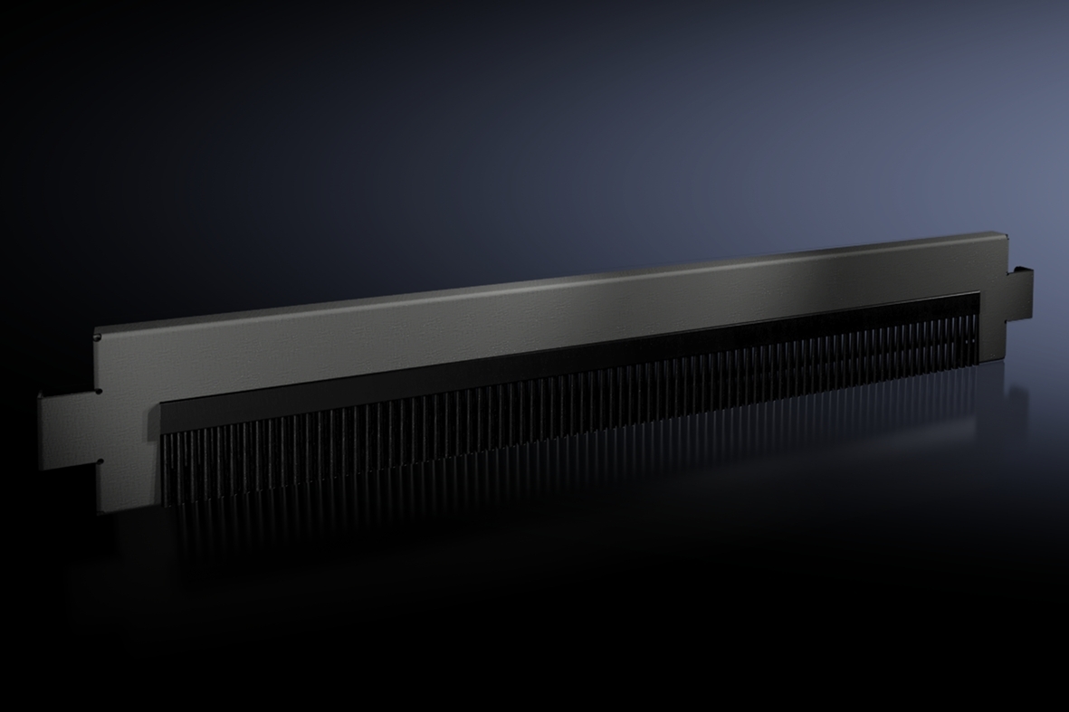 8620093 Base/Plinth Trim Panel With Plastic Brush Strip, 100 mm H, For Use With 800 mm D VX Base/Plinth System Enclosure, Carbon Steel