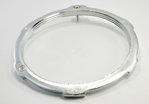 131-S Bridgeport Bonding Locknut, 5 in, For Use With IMC/Rigid Conduit, Steel, Electro-Plated Zinc