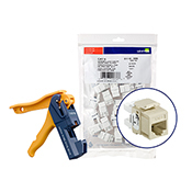 61110-JI6 8-Conductor 8-Position Channel/Component Rated Utp Connector, Cat 6 Module, Panel Mounting, Plastic, Ivory