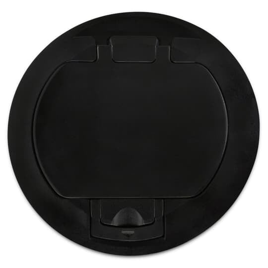 FPT4-CVR-TBLK Steel City Poke-Through Cover, 8 in Dia, Aluminum