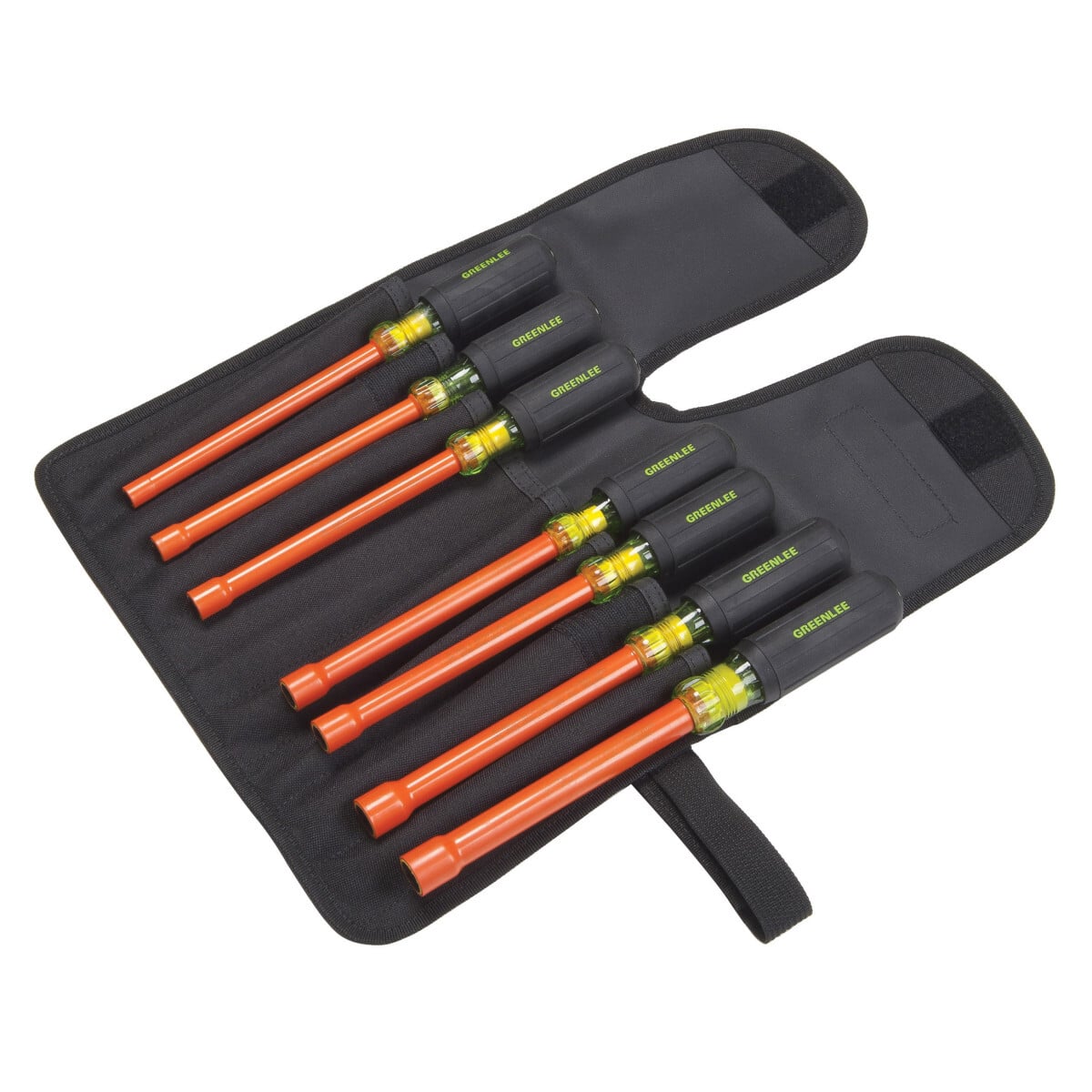 0253-03NH-INS Heavy Duty Nut Holding Nut Driver Set, 3/16 to 1/2 in, 7 Pieces, 10-1/4 in OAL, Cushion Grip Handle, ASTM F1505