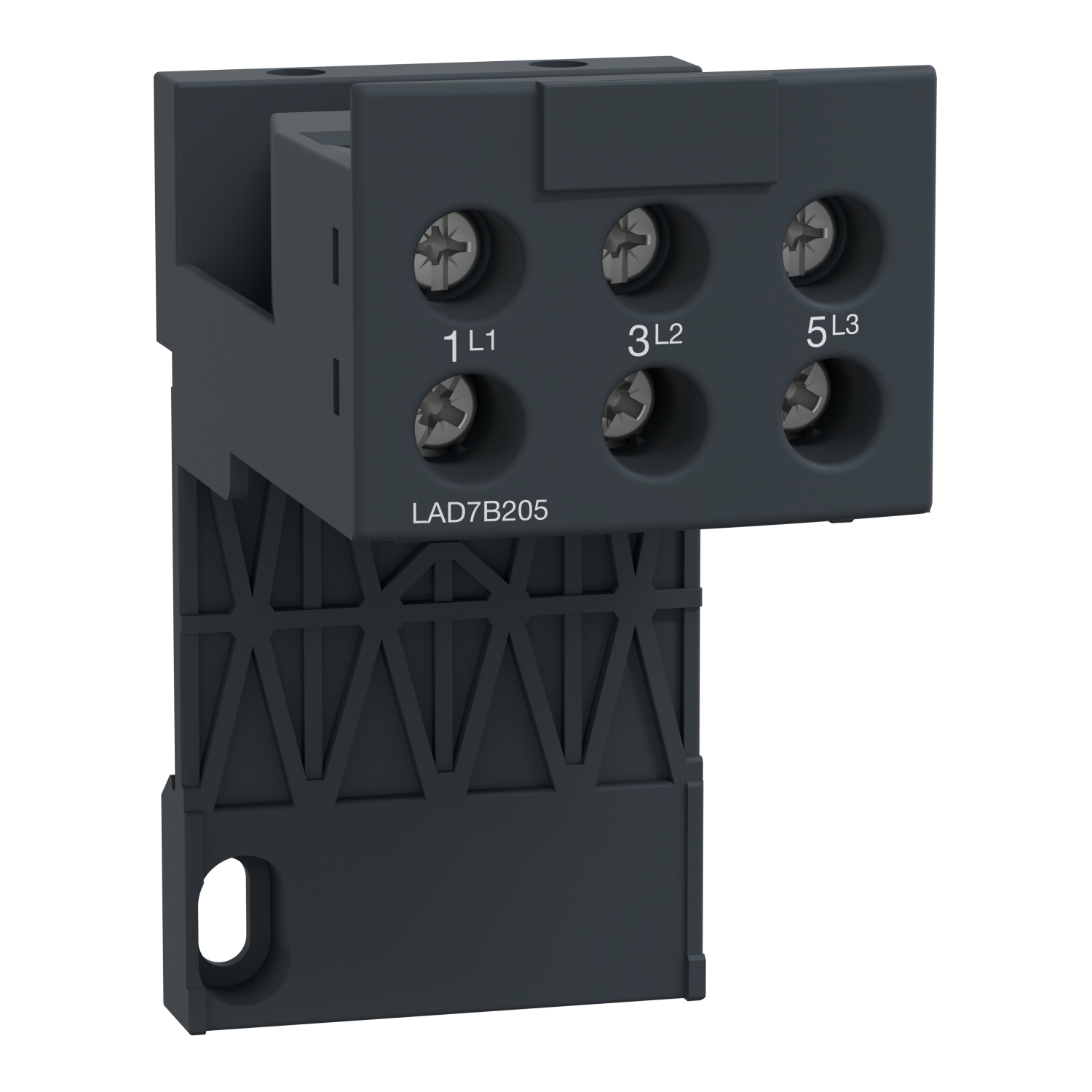 LAD7B205 TeSys Terminal Block, For Use With LRD04L to 32L, LR3D04L to 32L and LR9D01 to 32 Overload Relay
