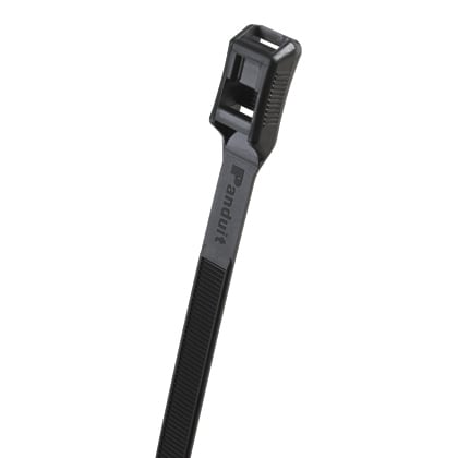 HV9100-C0 Hyper-V HV Series Weather-Resistant Light Heavy Cross Section Cable Tie, 14.4 in L x 0.35 in W x 0.076 in THK, Nylon 6.6, Black