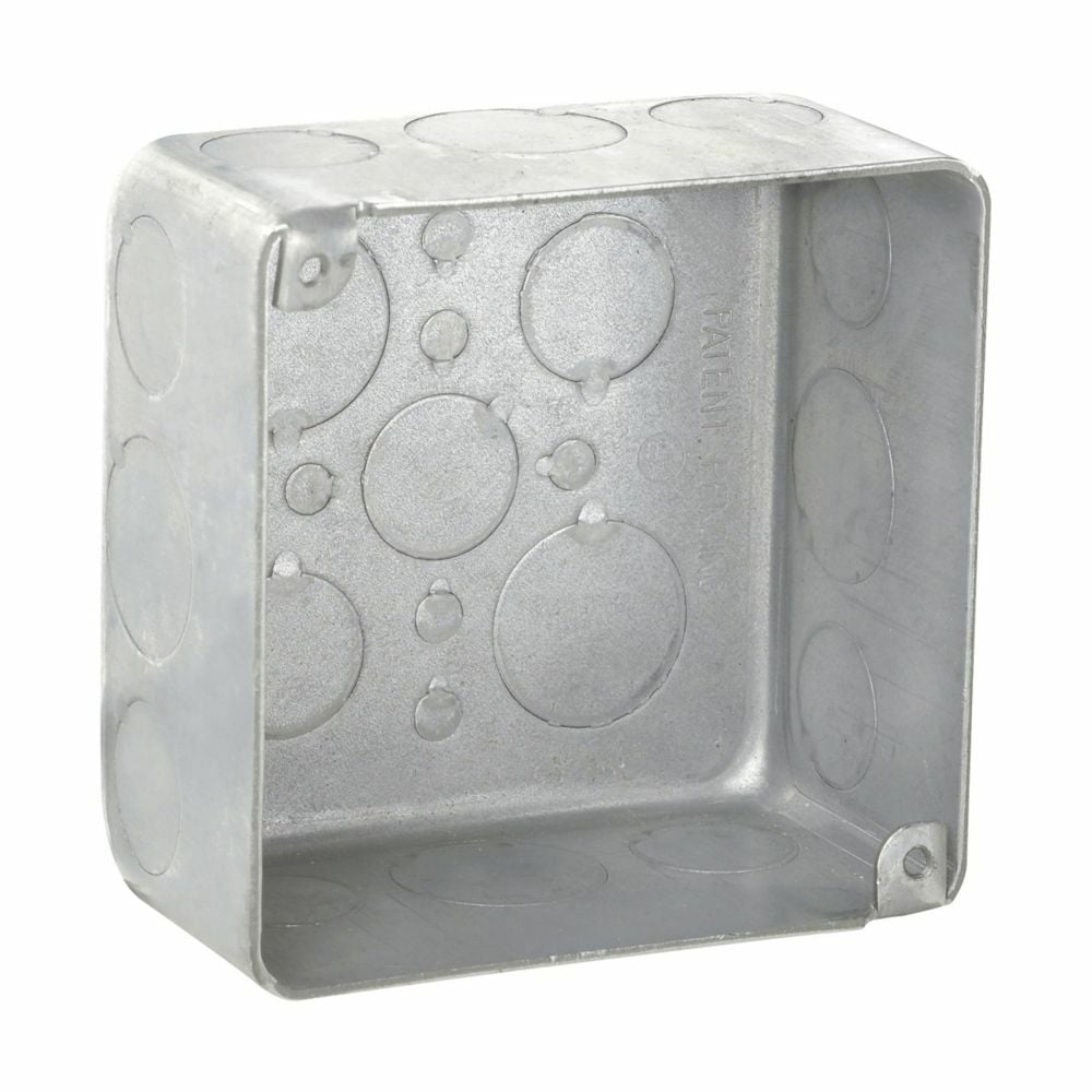 TP831 TP Drawn Outlet Box, Steel, 30.3 cu-in Capacity, (17) Knockouts, 4 in H x 4 in W x 2-1/8 in D