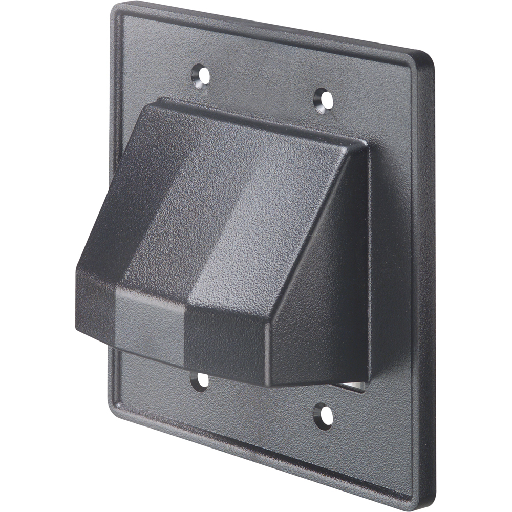 CE2BL CE Series 2-Gang Low Voltage Reversible Cable Entrance Plate, For Use With Existing Cable, Fastened Mount, Plastic