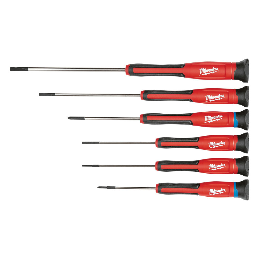 48-22-2606 Screwdriver Set, 6 Pieces, Plastic/Steel, Polished Chrome