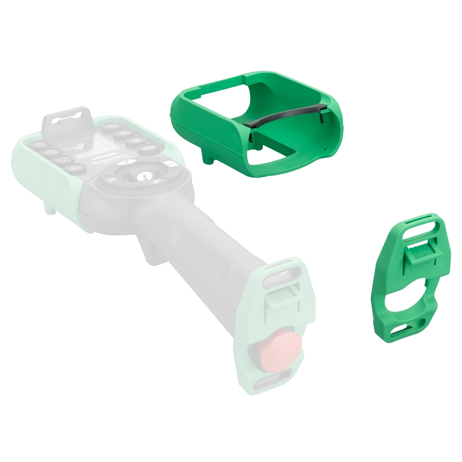 ZARC21 Harmony Rear and Front Protection Rubber Set Kit, For Use With Harmony eXLhoist ZART Series Wireless Remote Control System, Rubber, Green