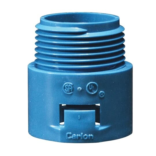 A243E Carlon 1-Piece Flexible Non-Metallic Quick-Connect ENT Raceway Adapter, 3/4 in, Polycarbonate