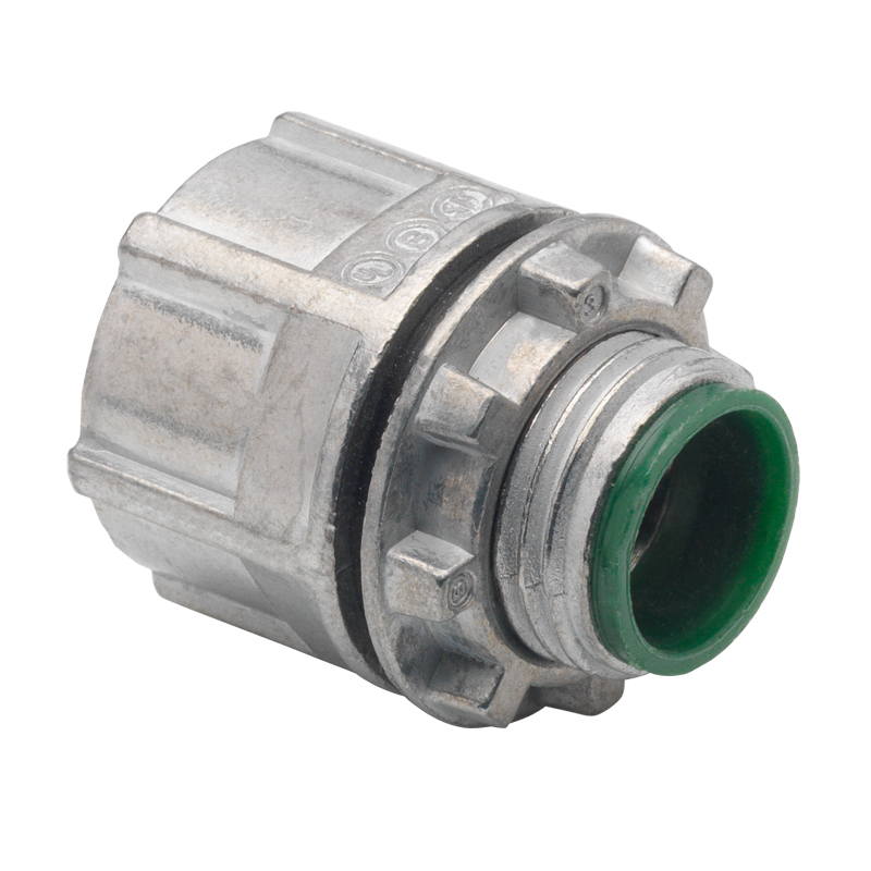 151-DC Bridgeport Concretetight Conduit Hub, 1/2 in, For Use With IMC/Rigid Aluminum and Steel Conduit, Die Cast Zinc, Ball Burnished/Mirror Smooth