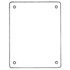 PVC back panel, 14.75 Inches x 12.88 Inches