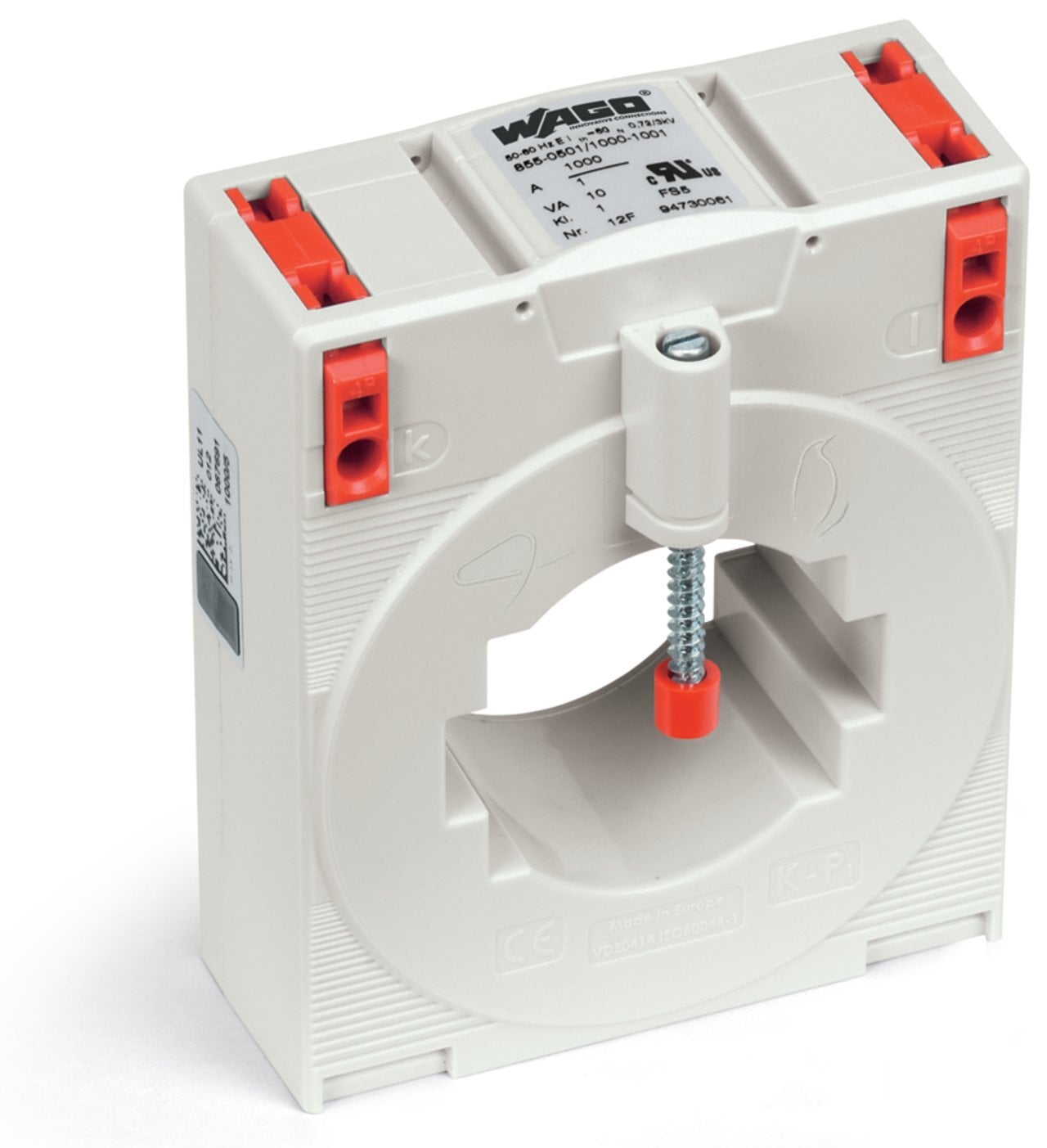 855-505/600-1001 Plug-In Current Transformer, 600:5 Current Ratio, 600 A Primary, 5 A Secondary, 50 to 60 Hz