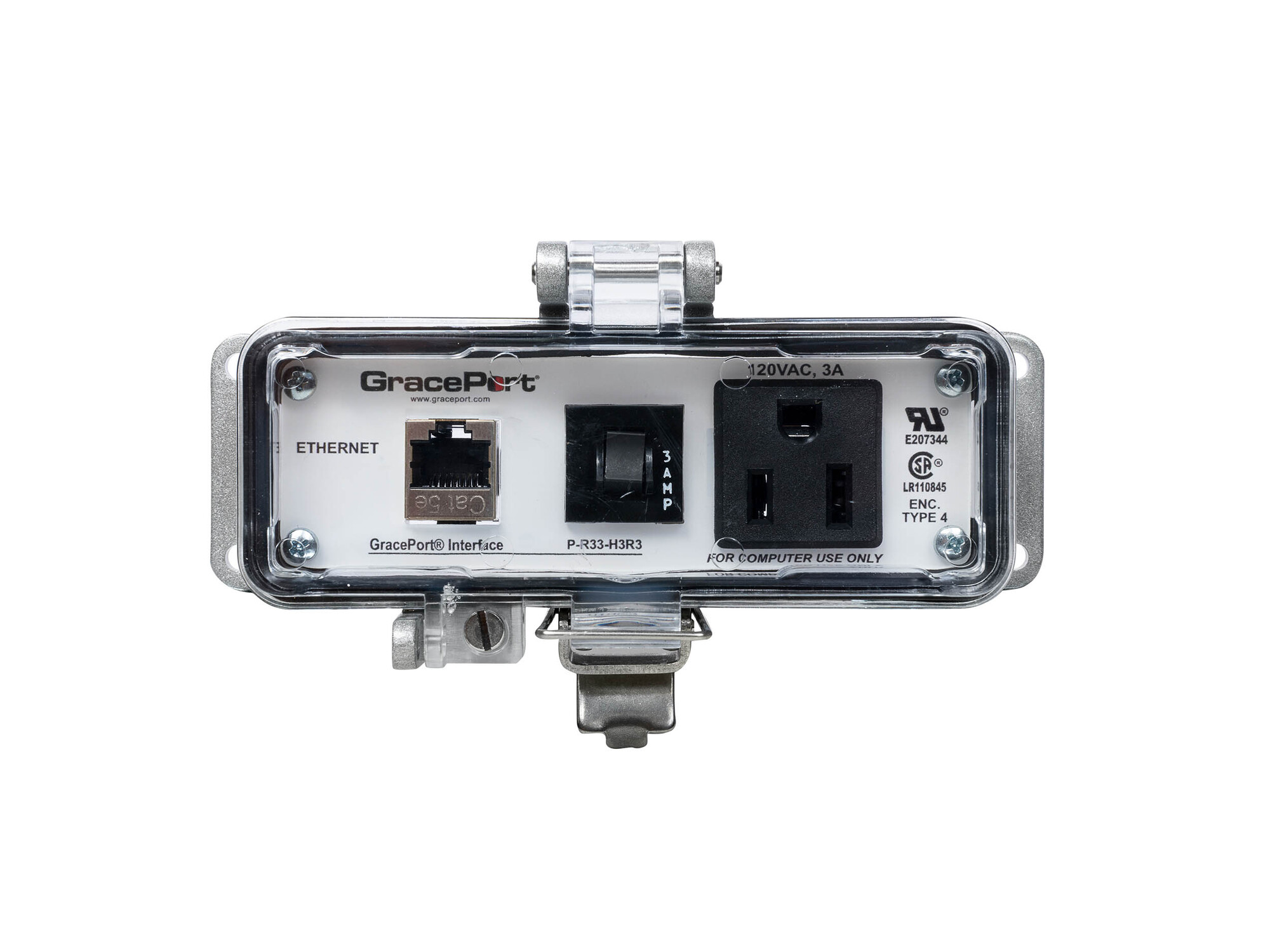 P-R33-H3R3 Bulkhead Panel Interface Connector, Aluminum Housing