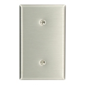 84019 Standard Size Blank Wall Plate, 1 Gangs, 2-3/4 in W x 4-1/2 in H, 430 Stainless Steel