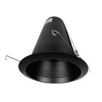 17550ABKWL Cone Baffle Trim, 6 in ID x 7-1/2 in OD, Incandescent Lamp, For Use With 6 in Recessed Housing, Aluminum