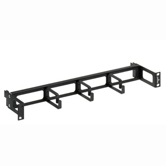 49253-RCM 1-RU Flat Recessed Horizontal Patch Cord Organizer, 1.72 in H x 19 in W x 4.8 in D, Steel, Black