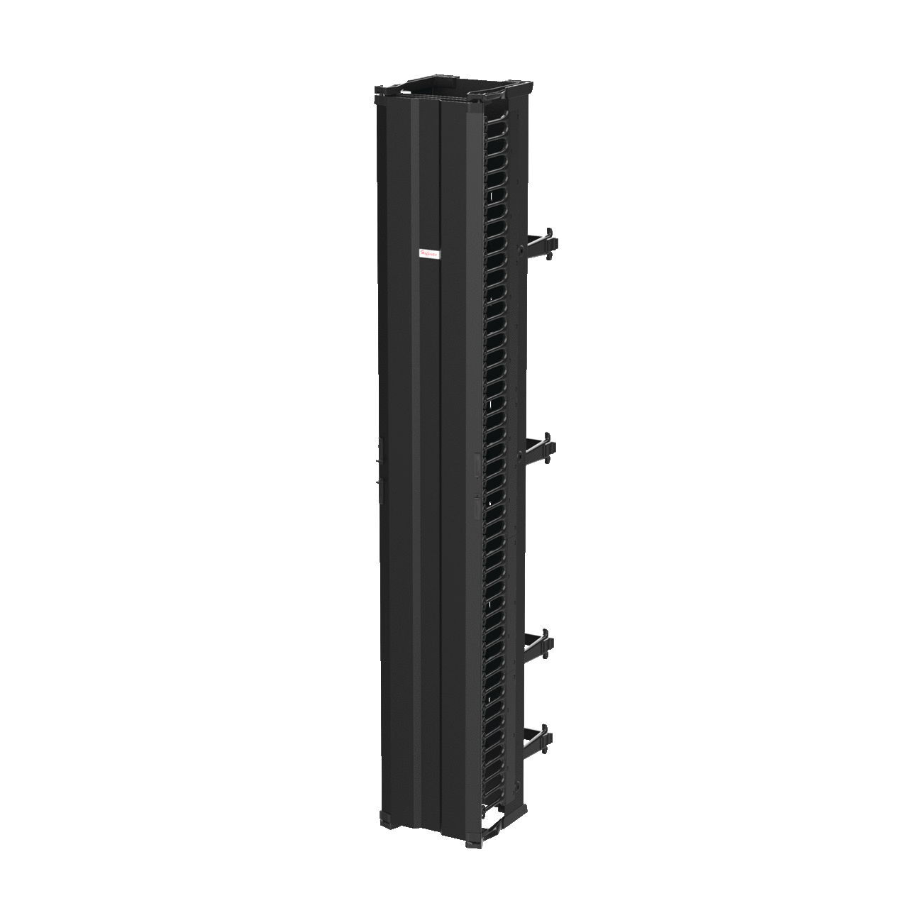DV12D7 CableTek DOFRY 2-Sided Vertical Cable Manager, 84 in H x 12 in W x 12.33 in D, Composite, Black